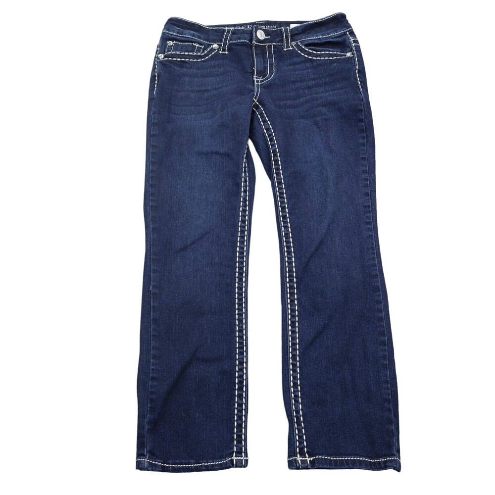 Knox Rose Pants Womens 6 Blue Low Rise Power Stretch Crop Skinny Casual Jeans